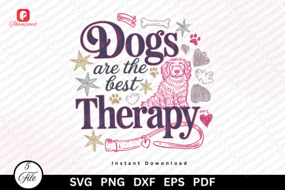 Aesthetic Dogs Are the Best Therapy SVG