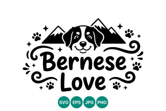 Bernese Dog Love Vector Art Review