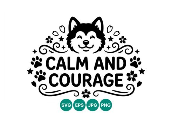 Calm and Courage Husky Dog Vector Review