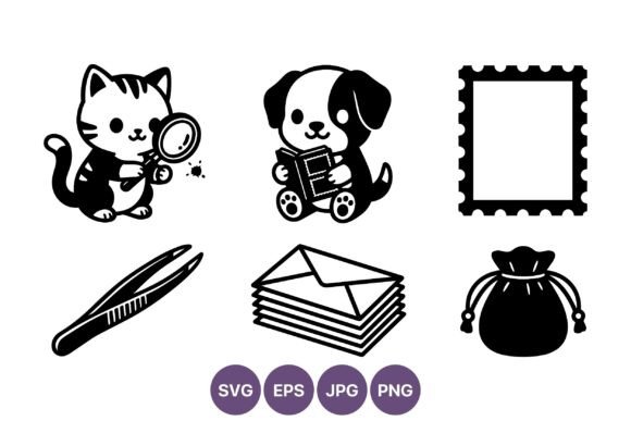 Cartoon Cat Magnifying Glass and Dog Review