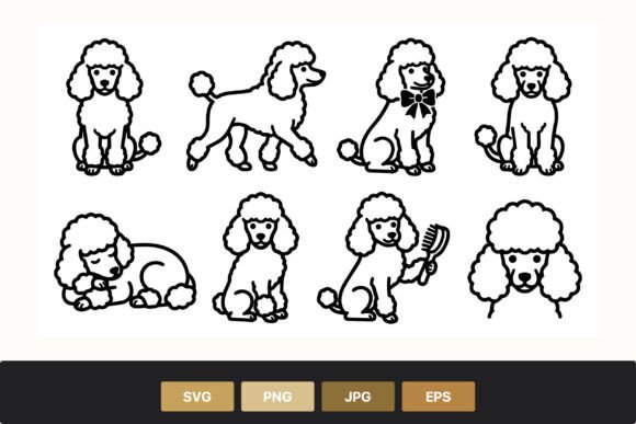 Cute Poodle Dog Line Art Review