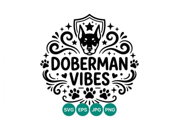 Doberman Vibes Dog Face Vector Art Review