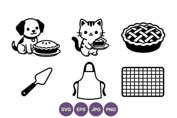 Dog and Cat Baking Vector Art Review
