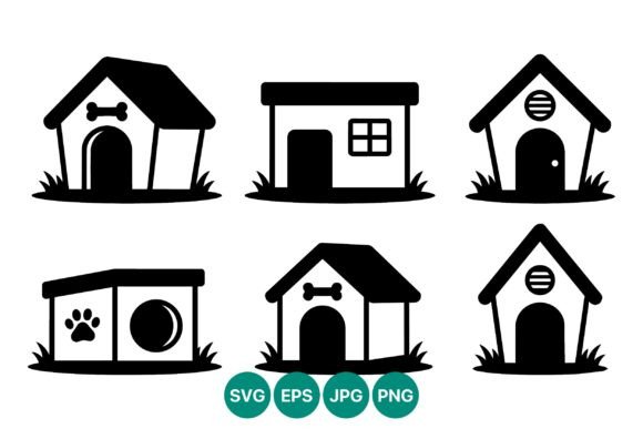 Dog Houses Vector Set Review