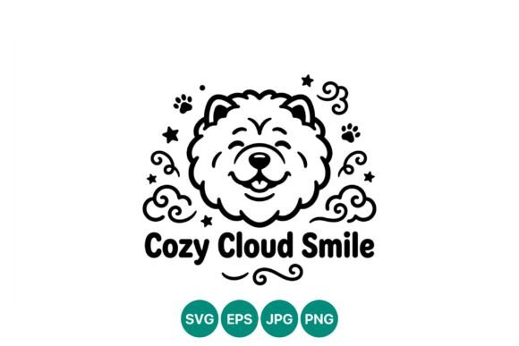 Fluffy Dog Face Cozy Cloud Smile Vector Review
