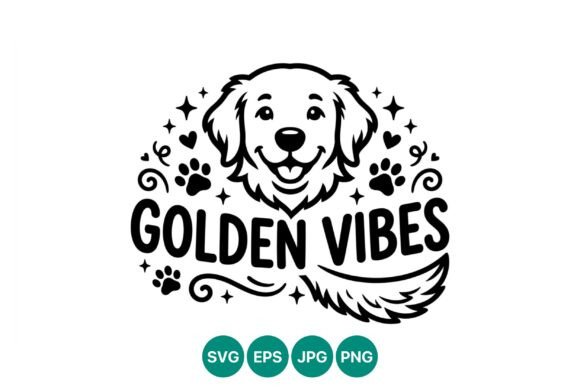 Golden Vibes Happy Dog Vector Review