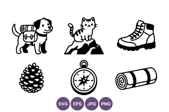 Hiking Dog Cat Boot Pinecone Compass