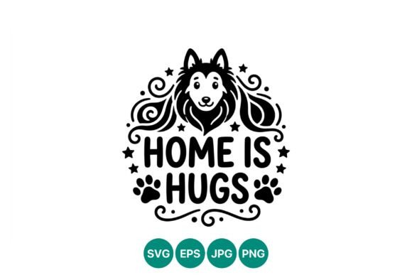 Husky Dog Home is Hugs Vector Art Review