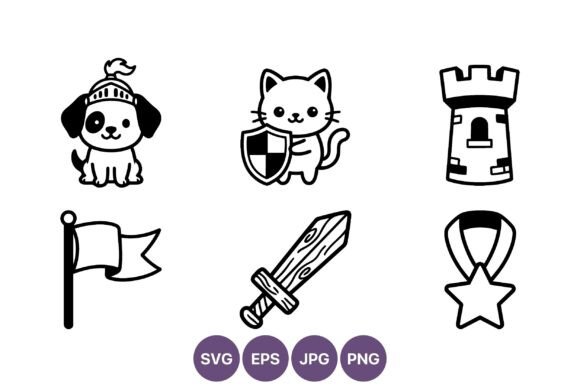 Knight Dog and Cat Icons Set Review