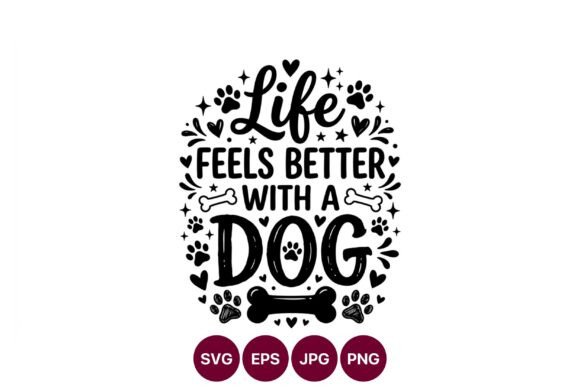 Life Feels Better with Dog Paw Lettering Embroidery Review