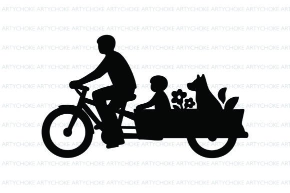 Longtail Bike Family SVG