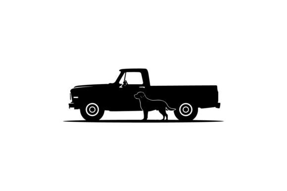 Silhouette of a Dog Standing Beside a Cl