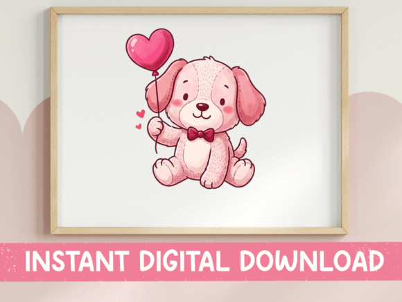 Valentine Puppy Heart Balloon SVG